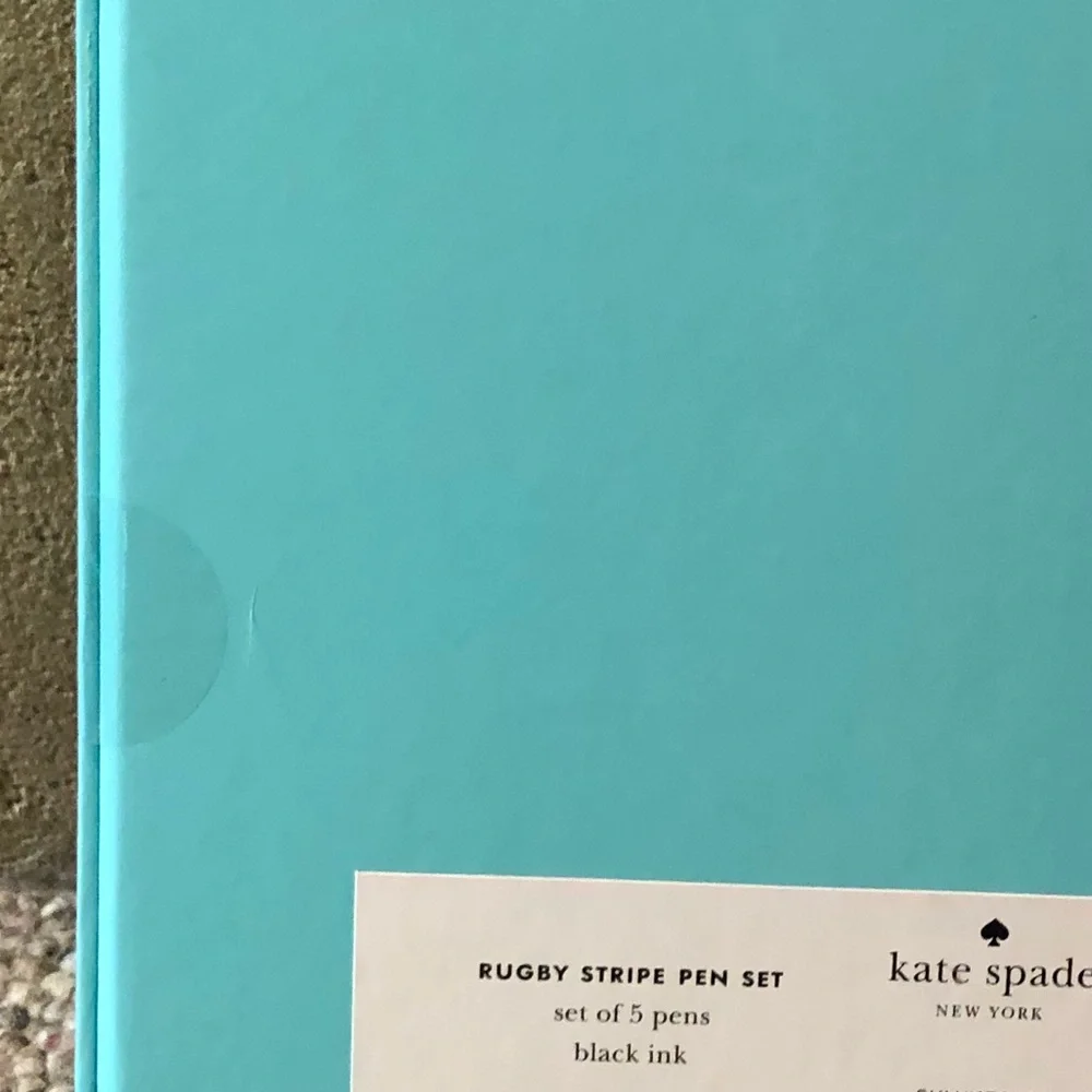 🆕 Kate Spade ♠️ Rugby Stripe Pen Set of 5